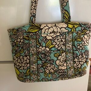Small blue and yellow and white Vera Bradley tote. Gently used.